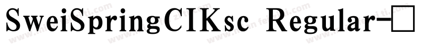 SweiSpringCIKsc Regular字体转换